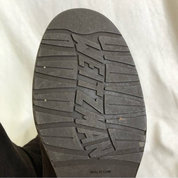 Stuart Weitzman dark brown suede fur trim buckle tall boots size 7.5 M - Picture 15 of 16